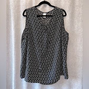 Women's Like New Terra & Sky Sleeveless Blouse 2X/22W-24W